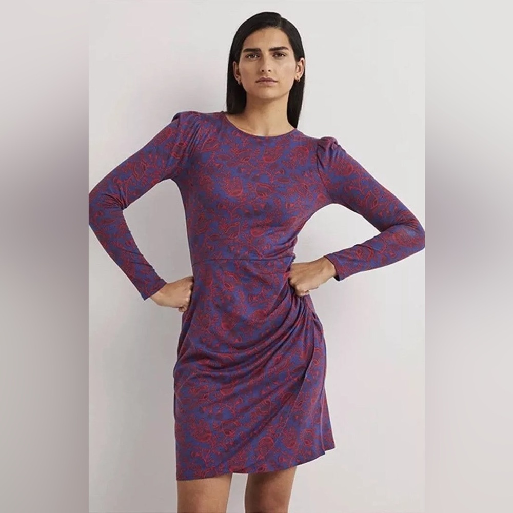 BODEN Ruched Mini Dress